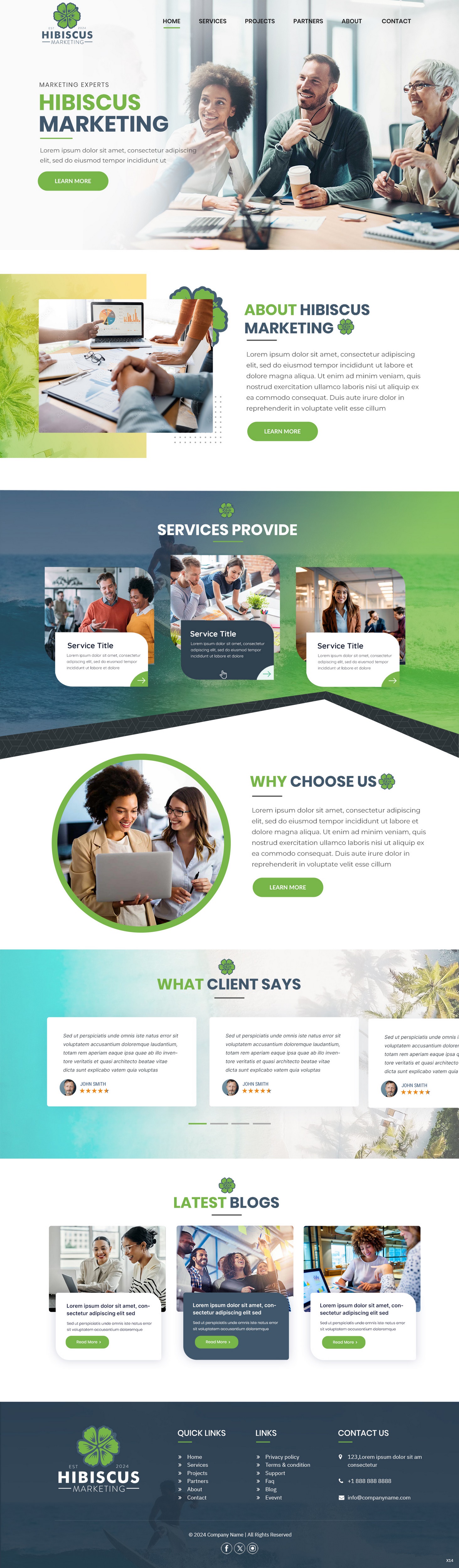 Marketing agency website example by One Eleven Web Design