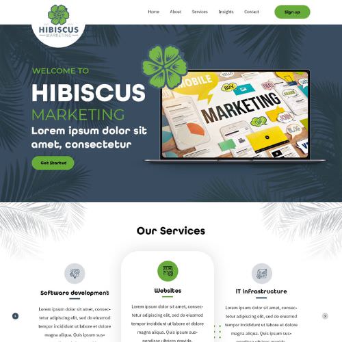 Marketing agency website example by One Eleven Web Design