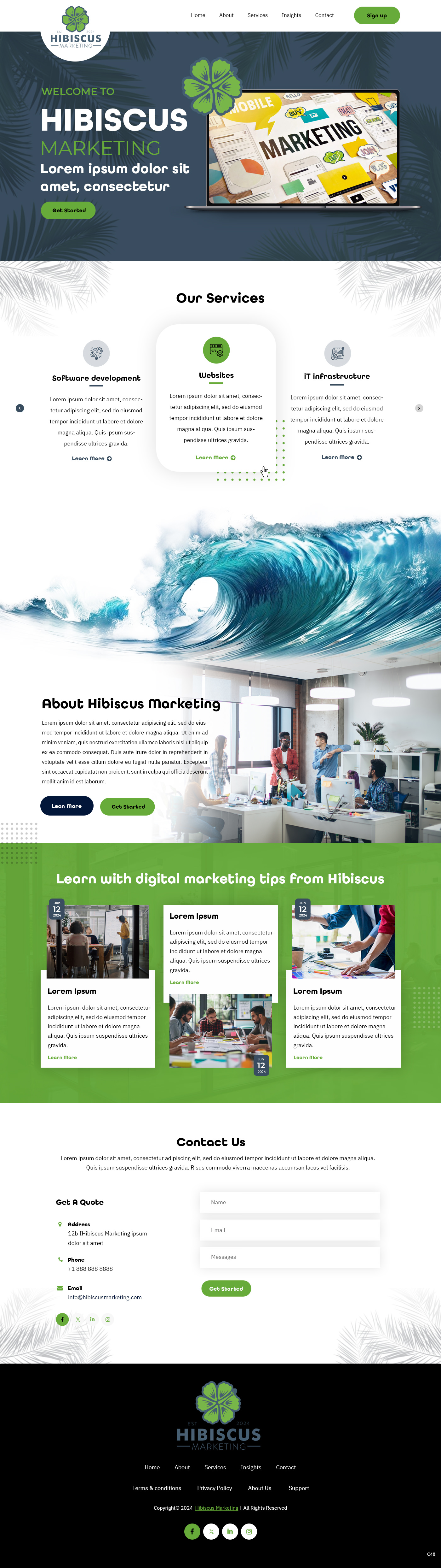Marketing agency website example by One Eleven Web Design