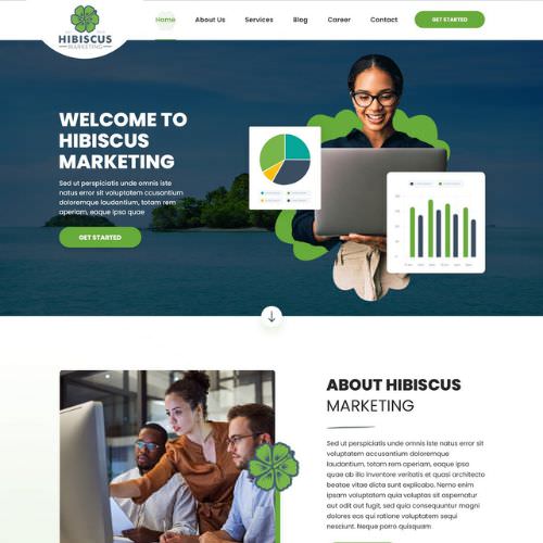 Marketing agency website example by One Eleven Web Design