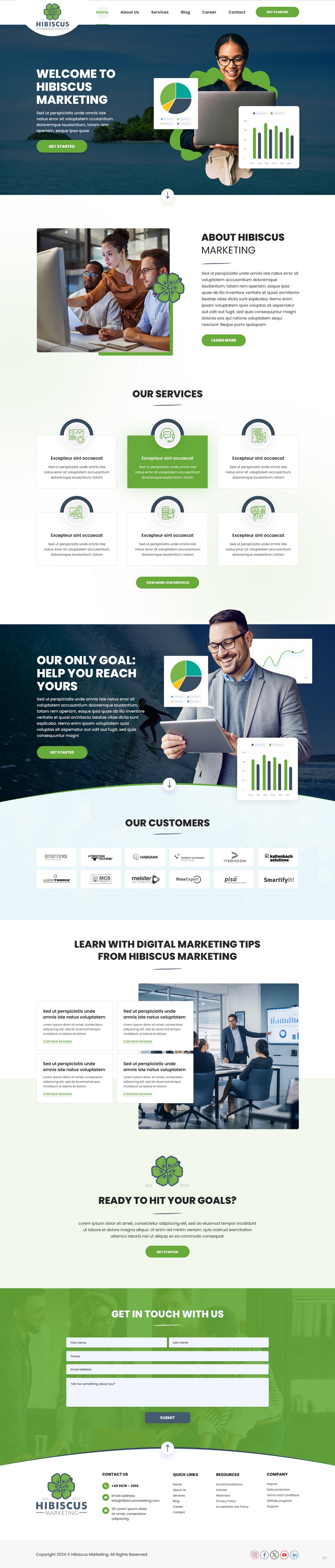 Marketing agency website example by One Eleven Web Design