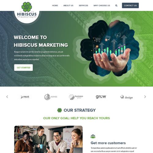 Marketing agency website example by One Eleven Web Design