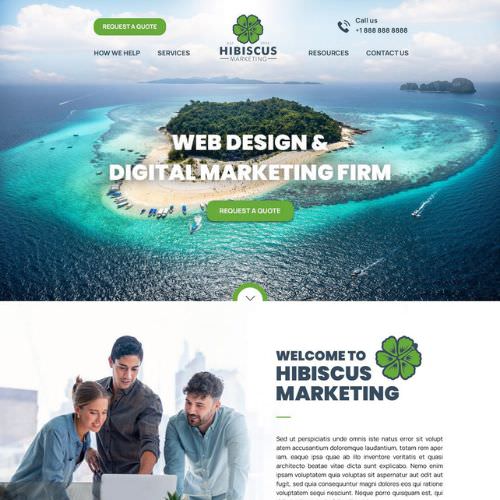 Marketing agency website example by One Eleven Web Design