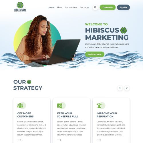 Marketing agency website example by One Eleven Web Design