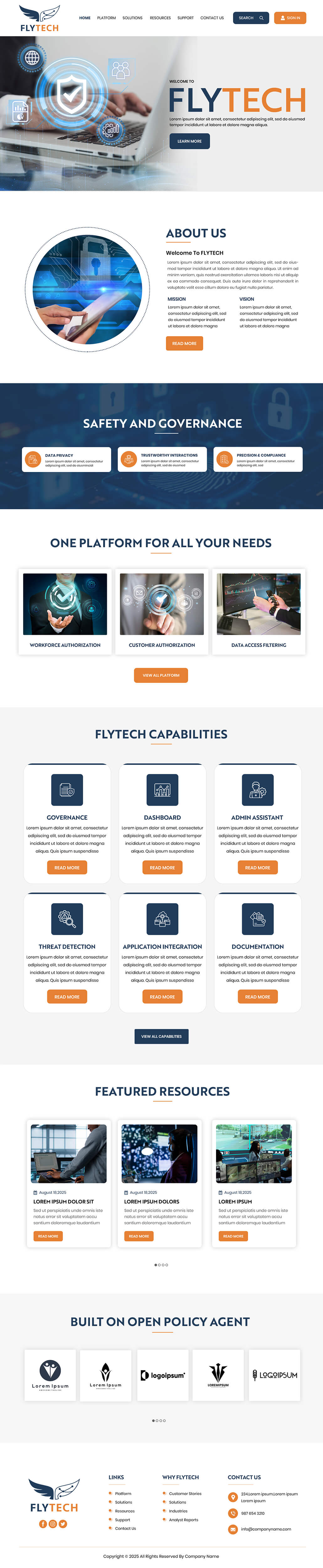 Cybersecurity website example by One Eleven Web Design