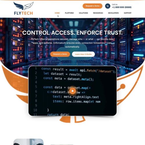Cybersecurity website example by One Eleven Web Design