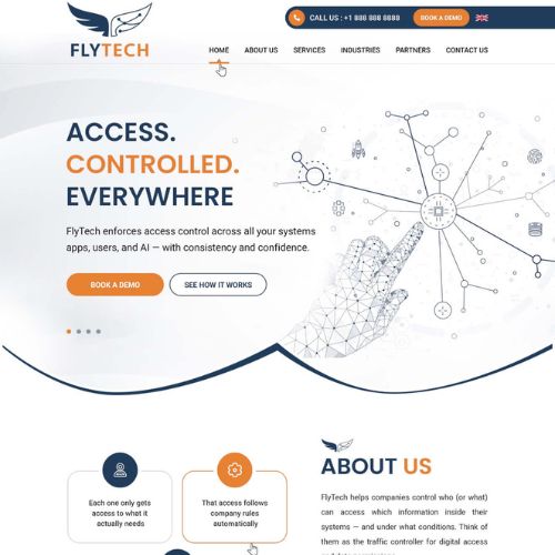 Cybersecurity website example by One Eleven Web Design