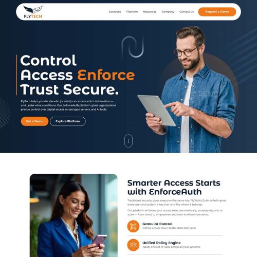 Cybersecurity website example by One Eleven Web Design