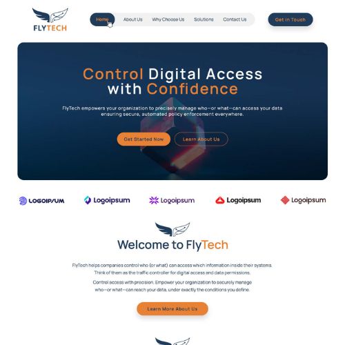 Cybersecurity website example by One Eleven Web Design