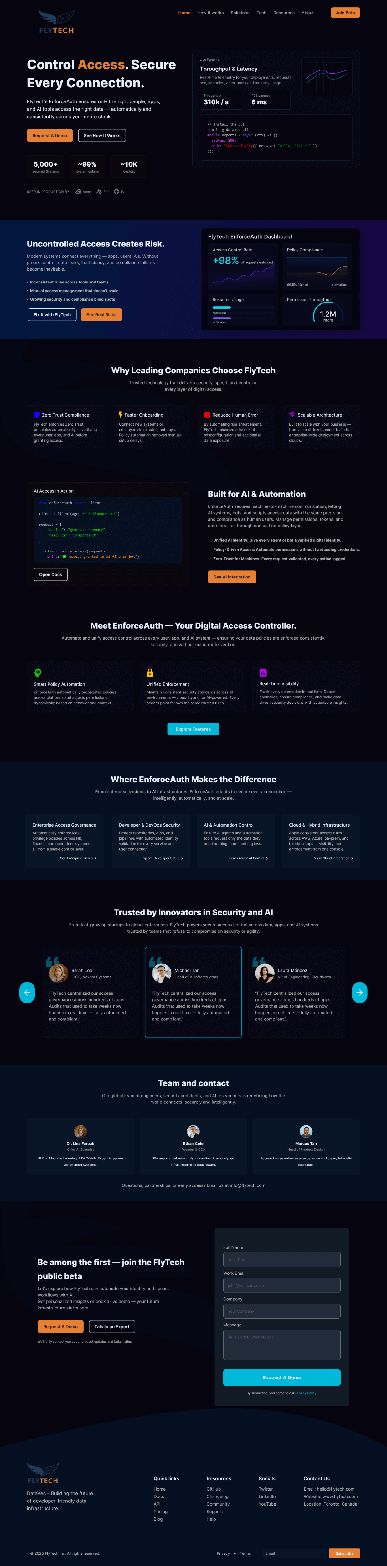 Cybersecurity website example by One Eleven Web Design