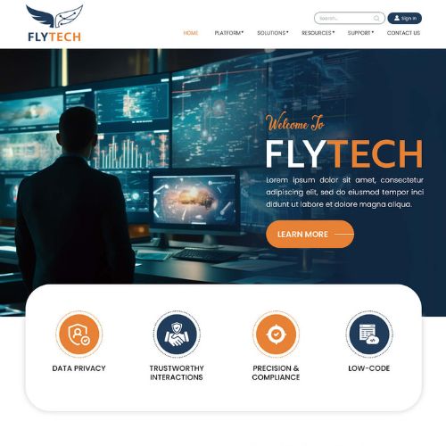 Cybersecurity website example by One Eleven Web Design
