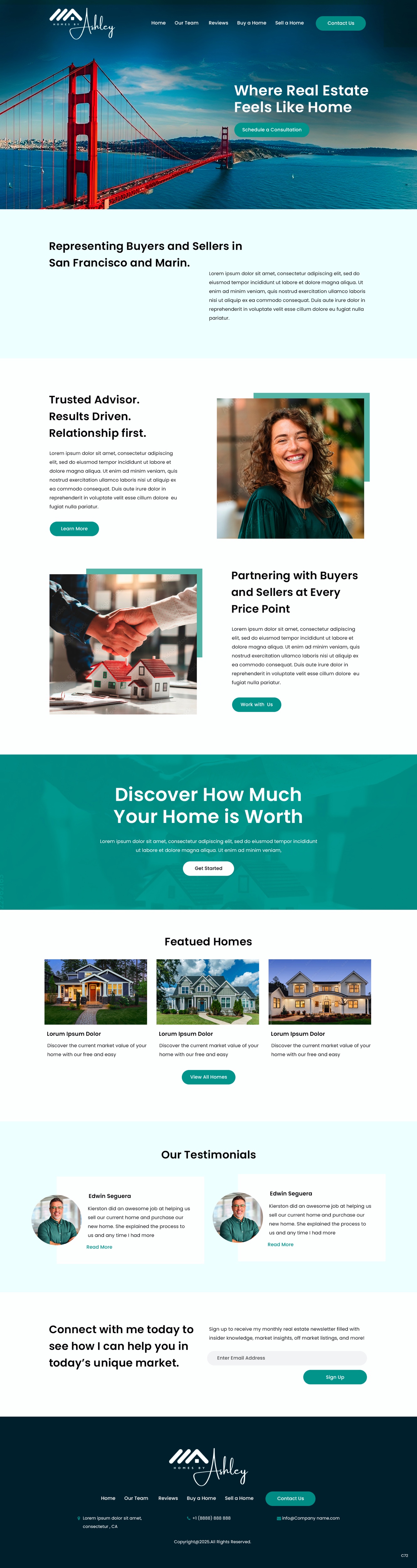 Real estate agency website example by One Eleven Web Design