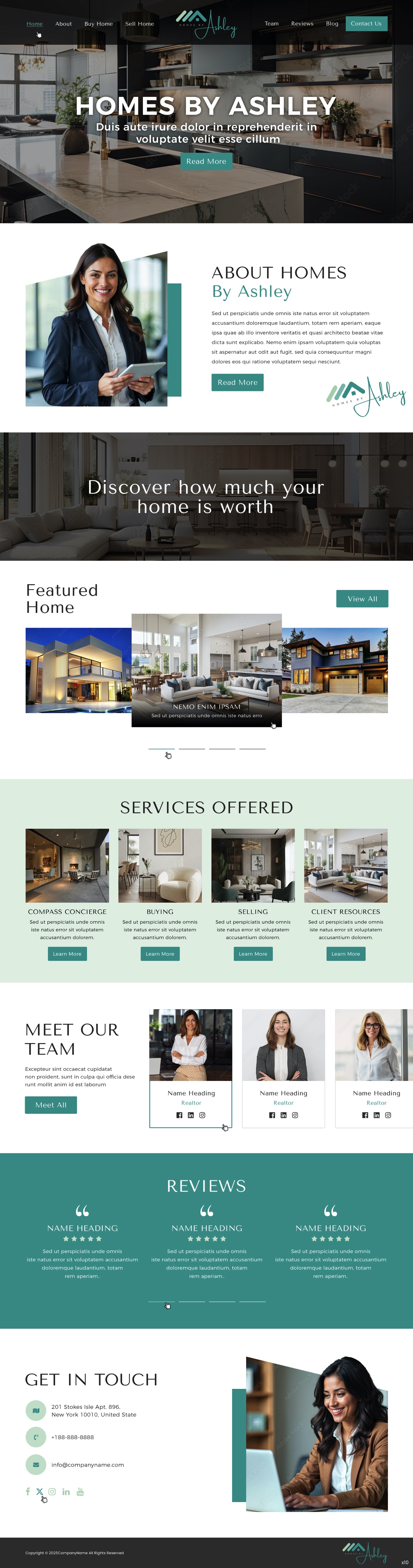 Real estate agency website example by One Eleven Web Design
