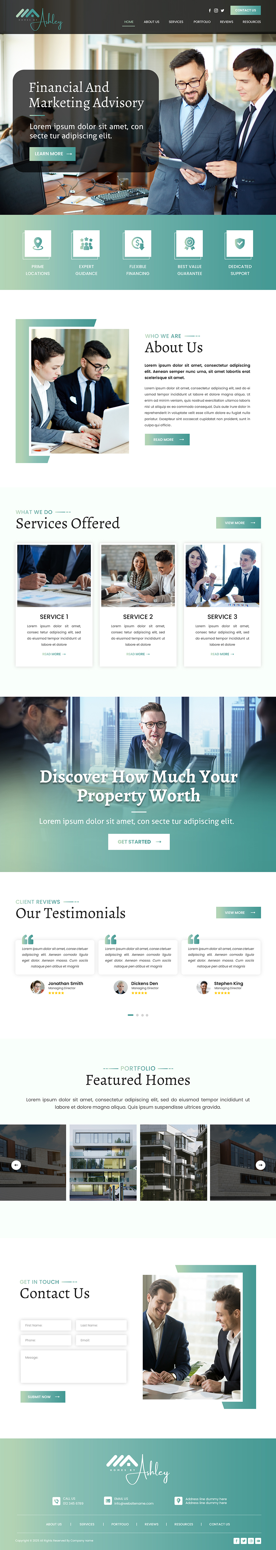 Real estate agency website example by One Eleven Web Design
