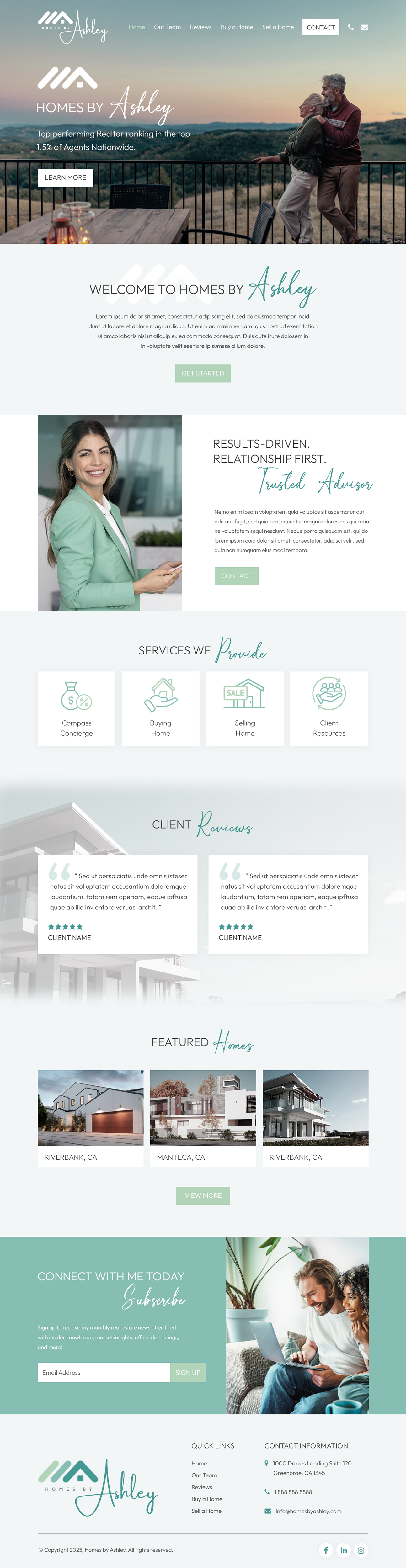 Real estate agency website example by One Eleven Web Design