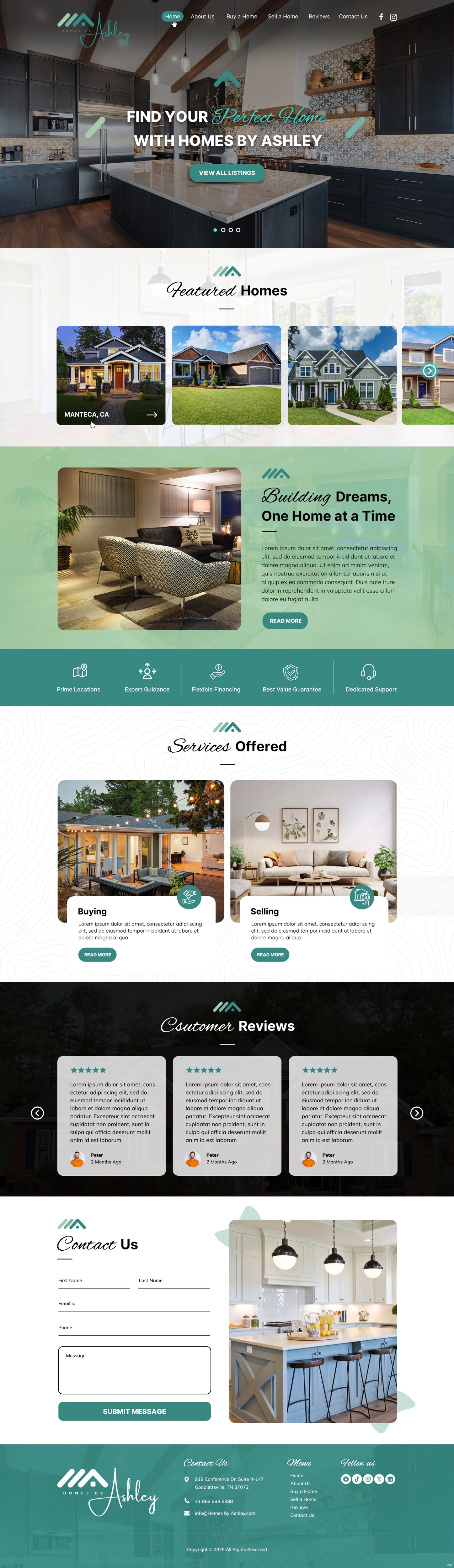 Real estate agency website example by One Eleven Web Design