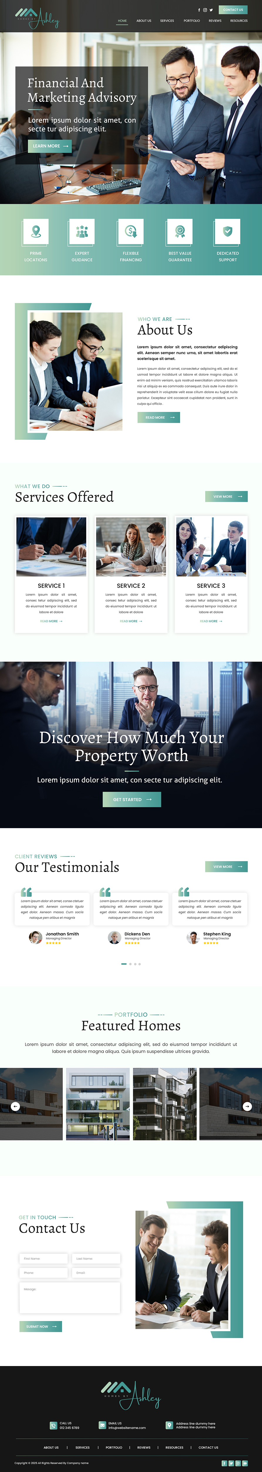 Real estate agency website example by One Eleven Web Design