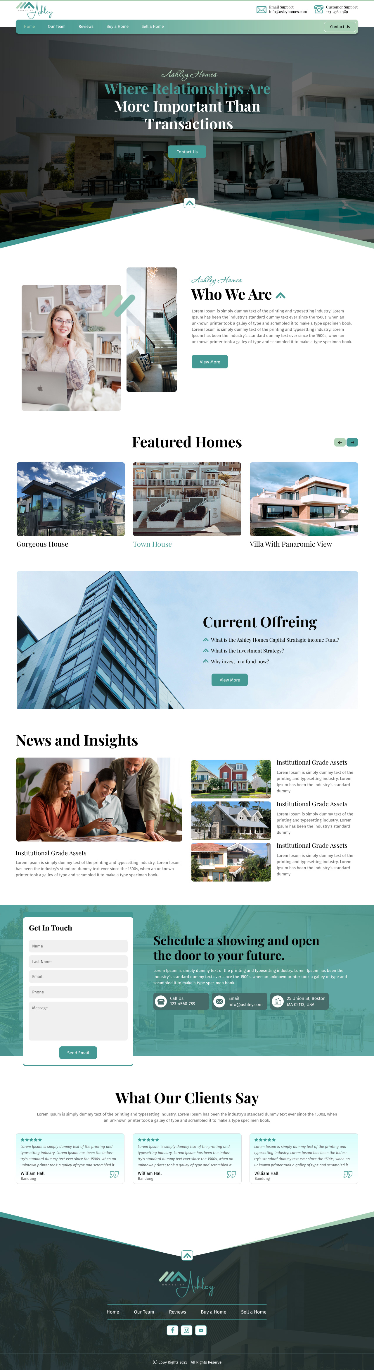 Real estate agency website example by One Eleven Web Design