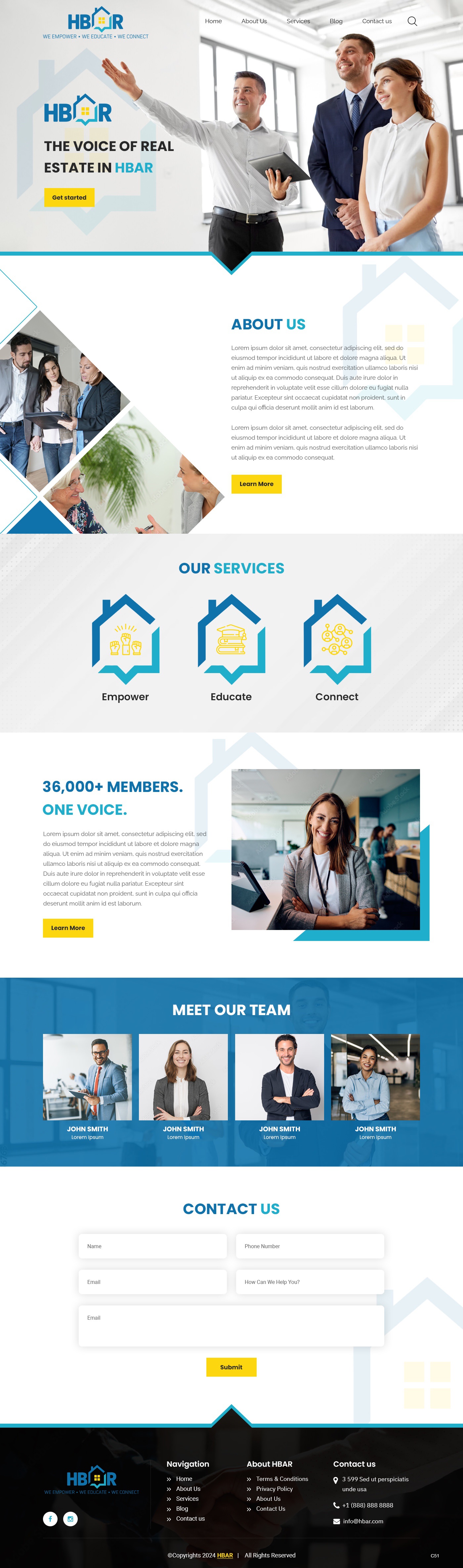 Real estate association website example by One Eleven Web Design