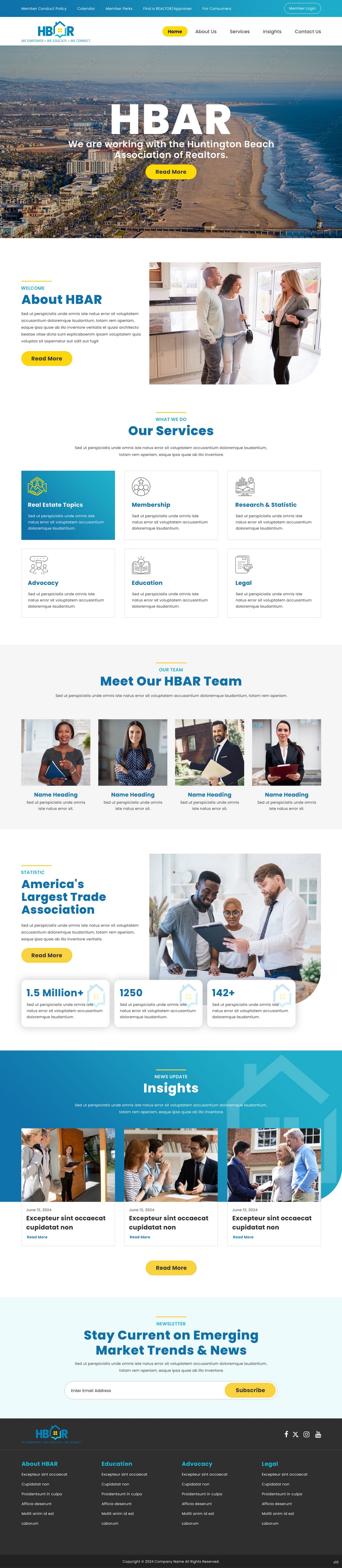 Real estate association website example by One Eleven Web Design