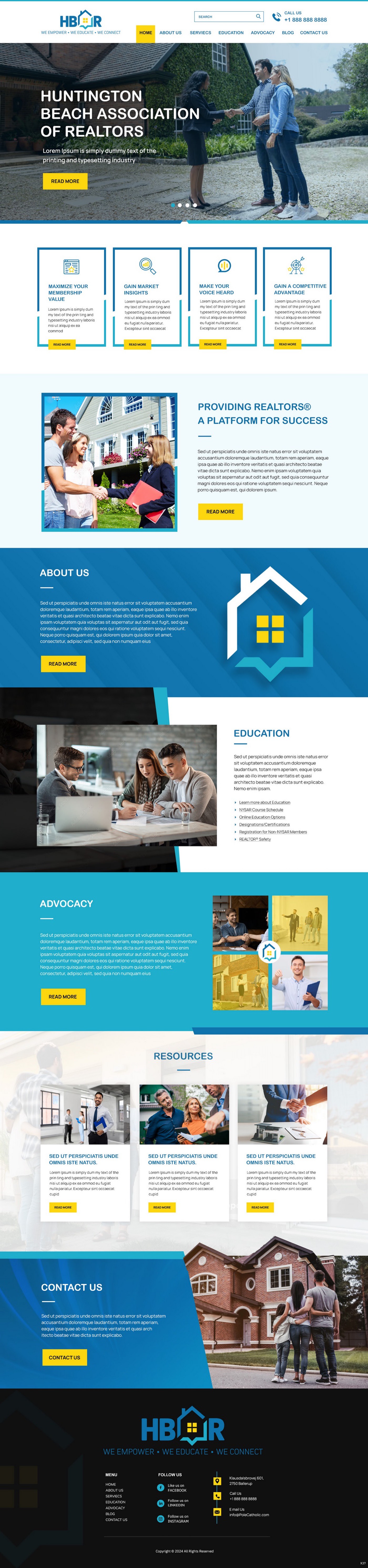Real estate association website example by One Eleven Web Design