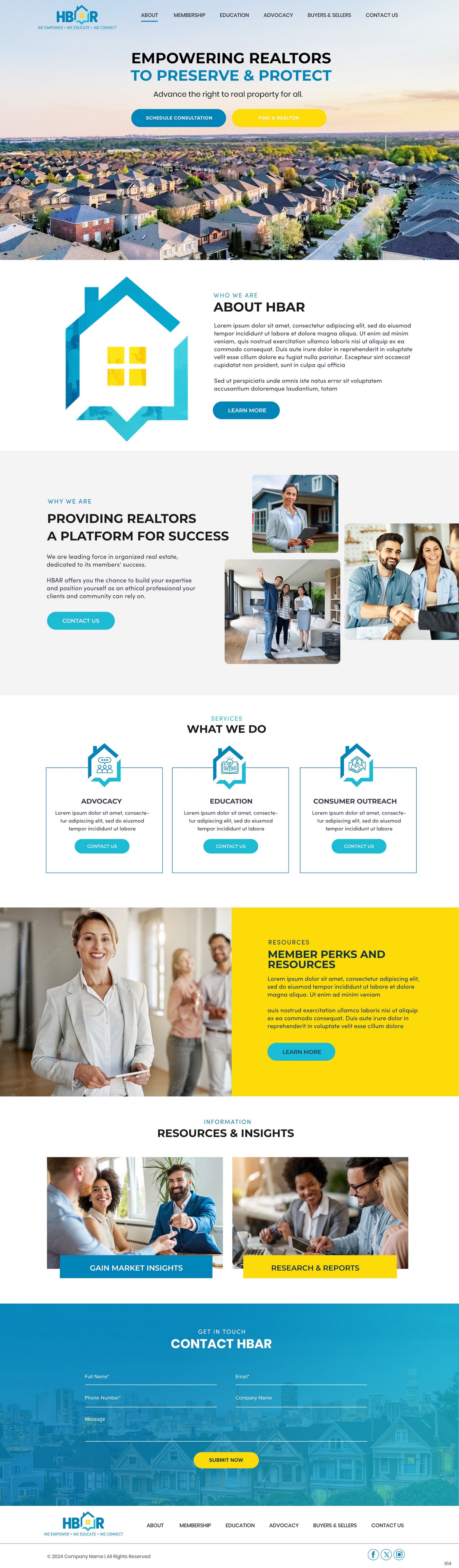 Real estate association website example by One Eleven Web Design