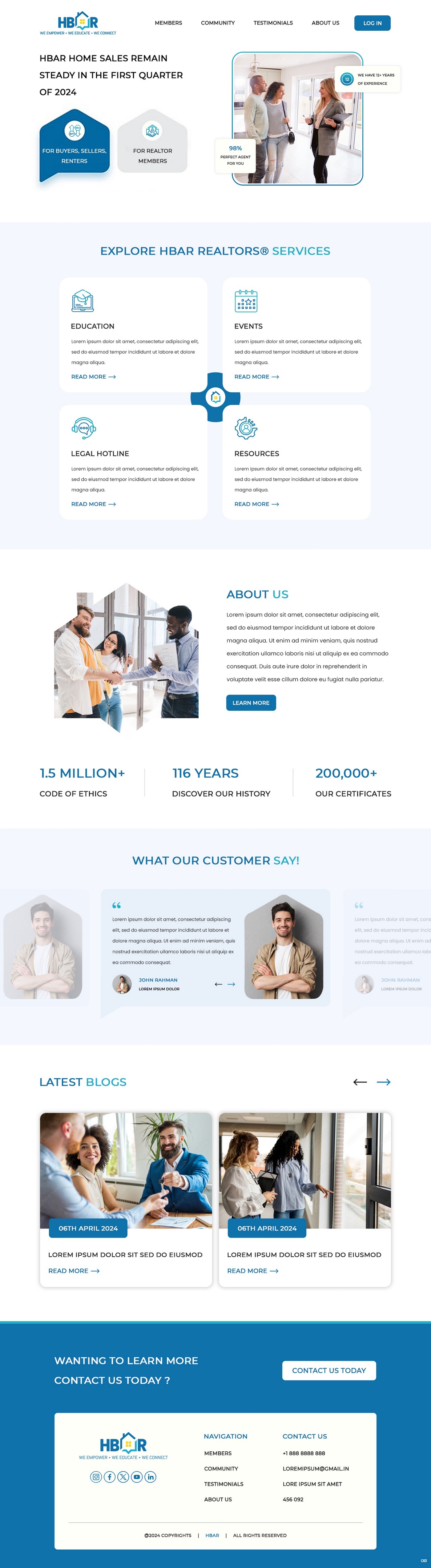 Real estate association website example by One Eleven Web Design
