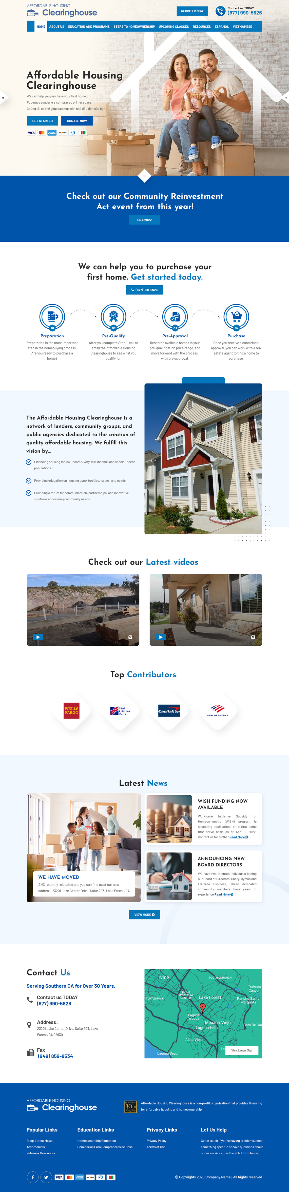 Home buyer education website example by One Eleven Web Design