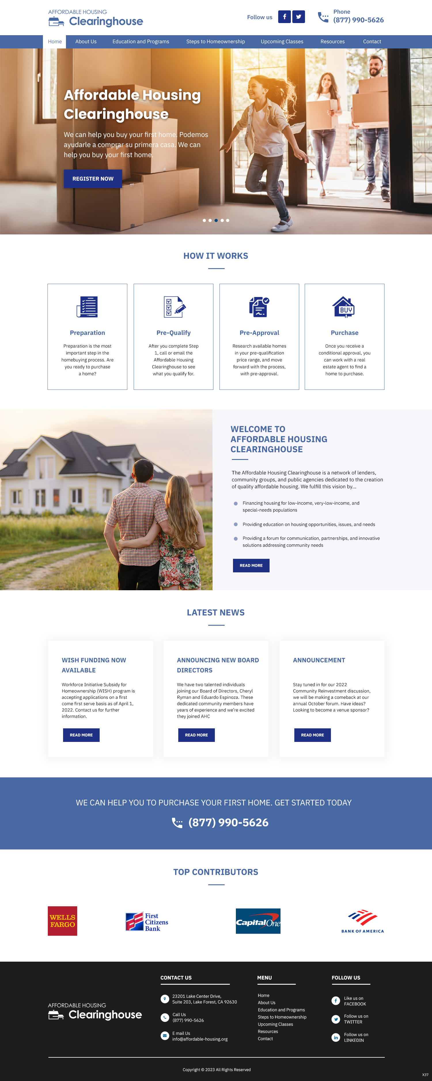 Home buyer education website example by One Eleven Web Design