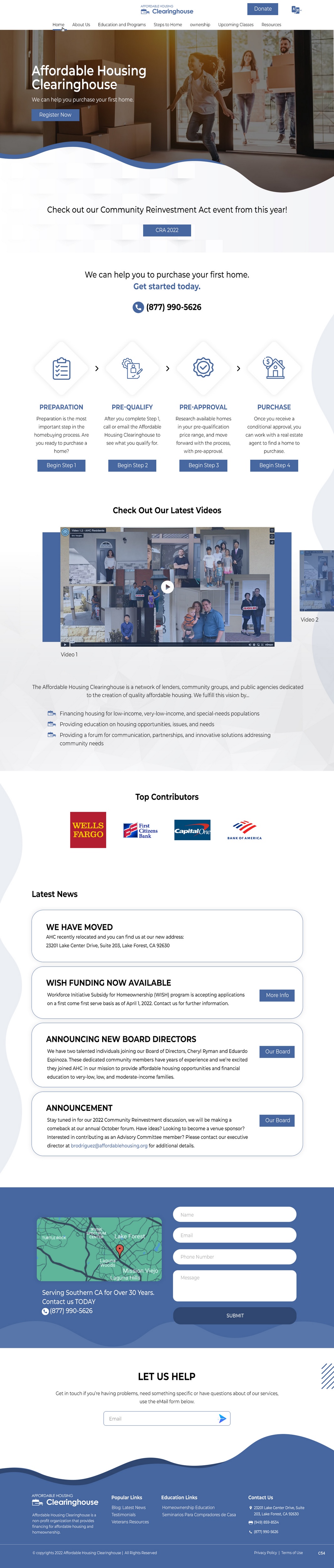 Home buyer education website example by One Eleven Web Design