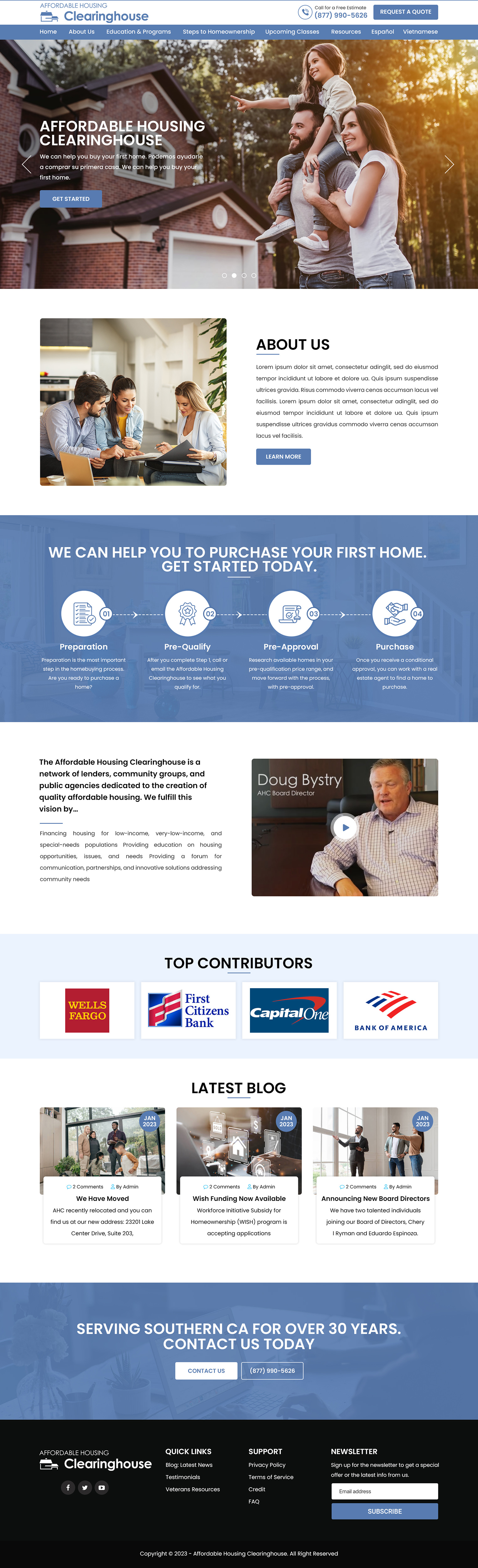 Home buyer education website example by One Eleven Web Design