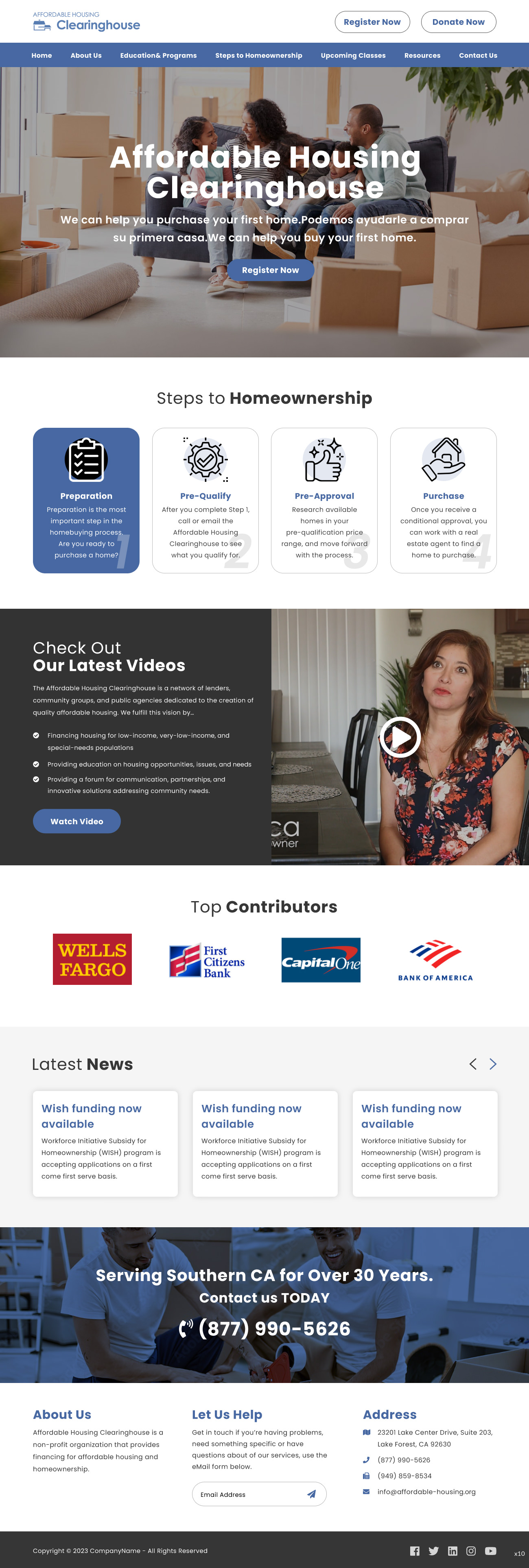 Home buyer education website example by One Eleven Web Design