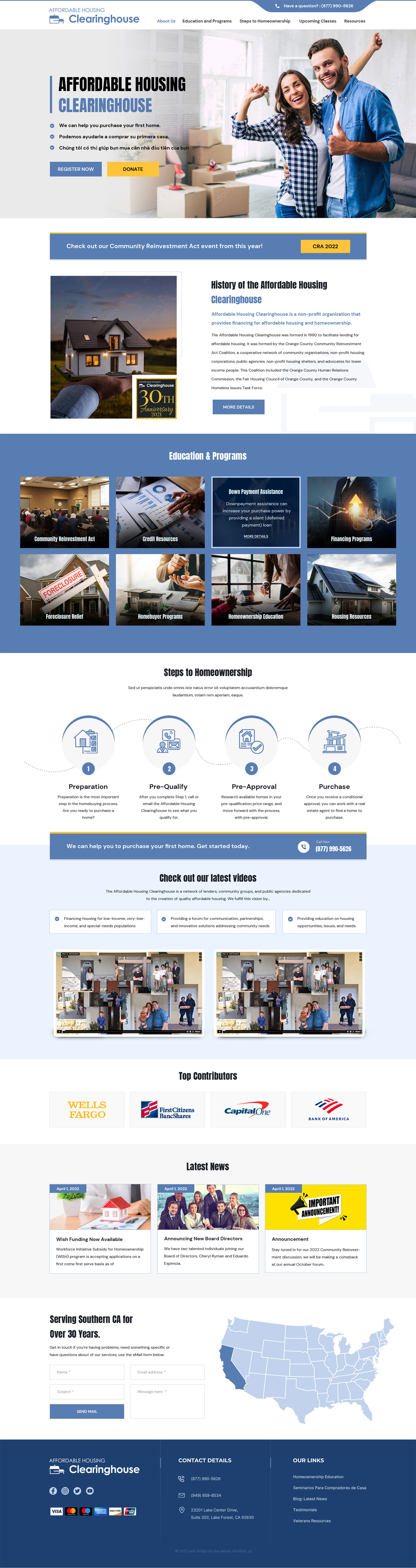 Home buyer education website example by One Eleven Web Design