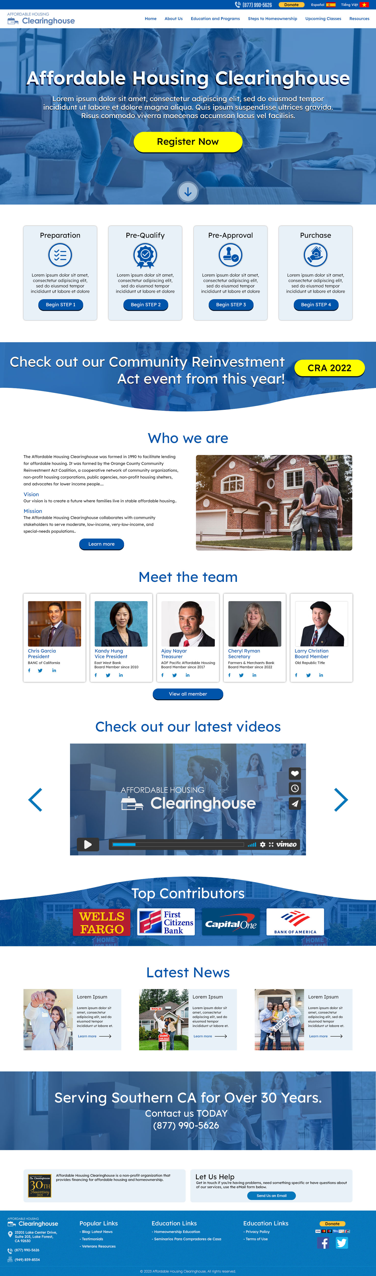 Home buyer education website example by One Eleven Web Design
