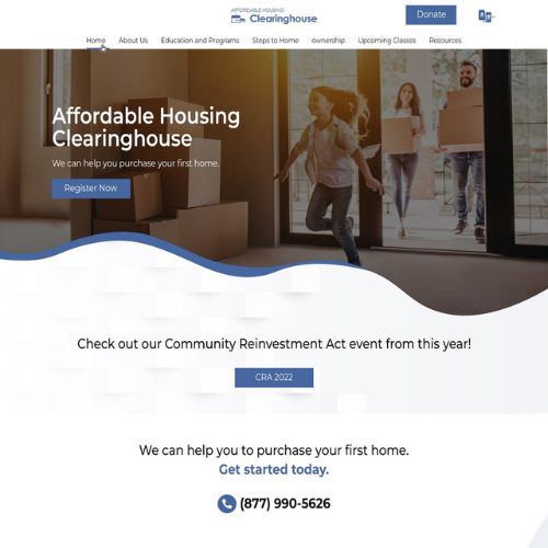 Home buyer educator website example by One Eleven Web Design