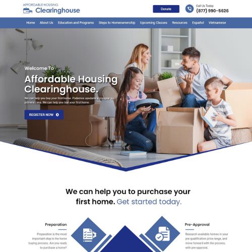 Home buyer educator website example by One Eleven Web Design