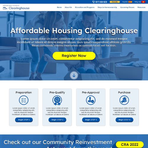 Home buyer educator website example by One Eleven Web Design