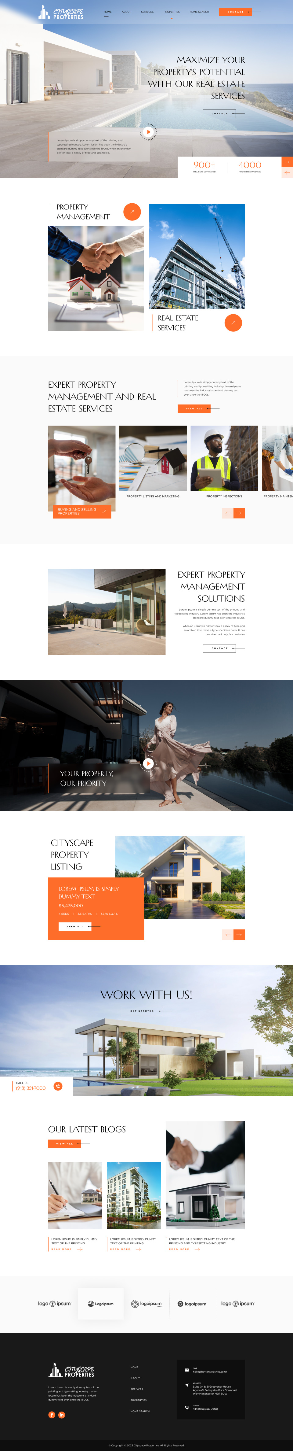 Property management website example by One Eleven Web Design