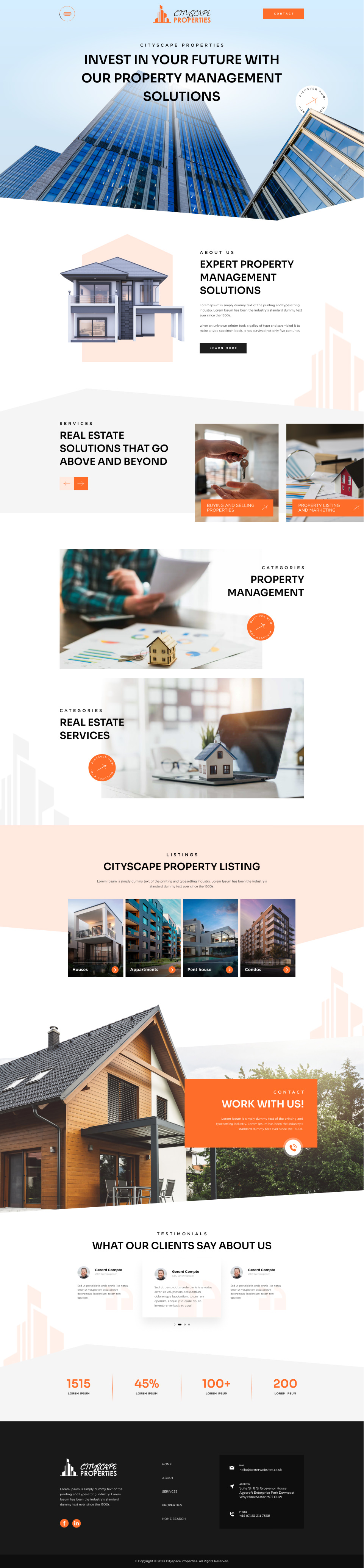 Property management website example by One Eleven Web Design