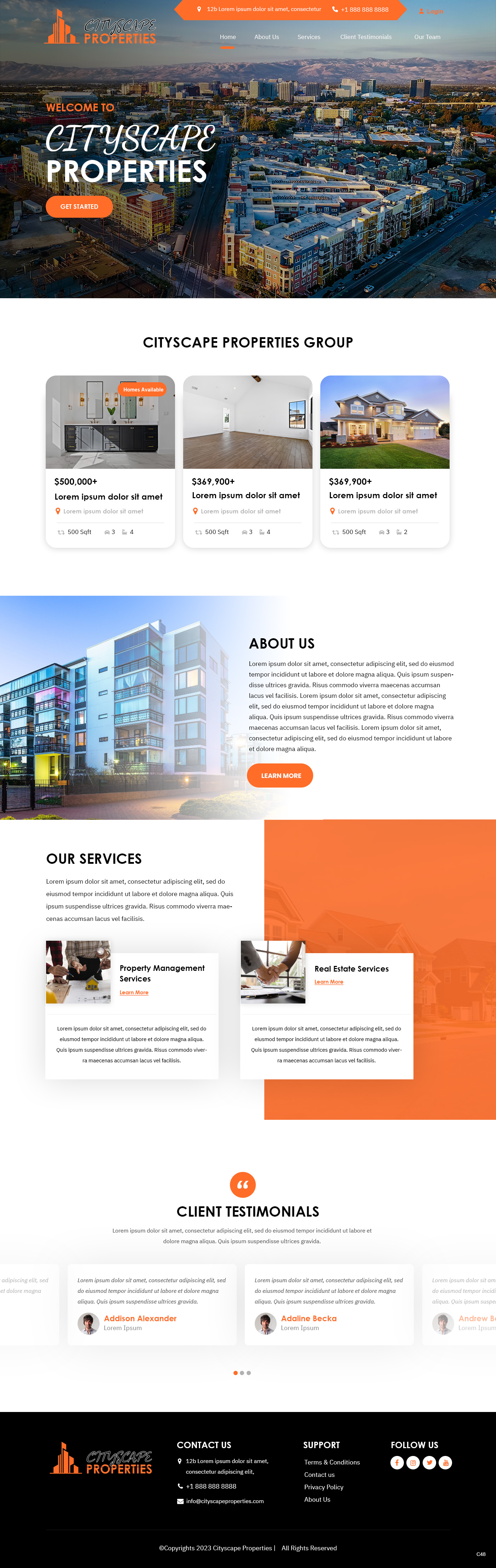 Property management website example by One Eleven Web Design
