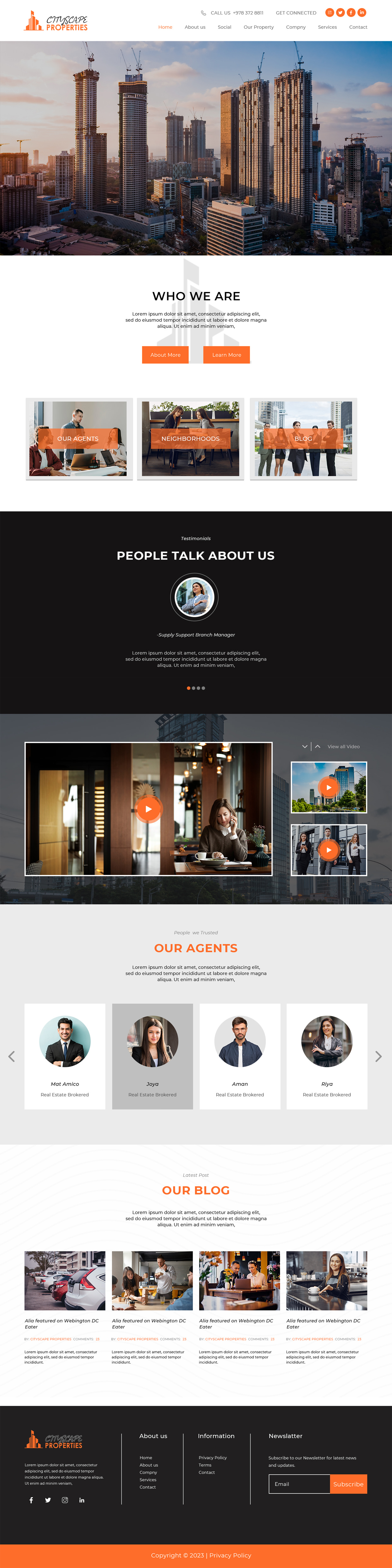 Property management website example by One Eleven Web Design