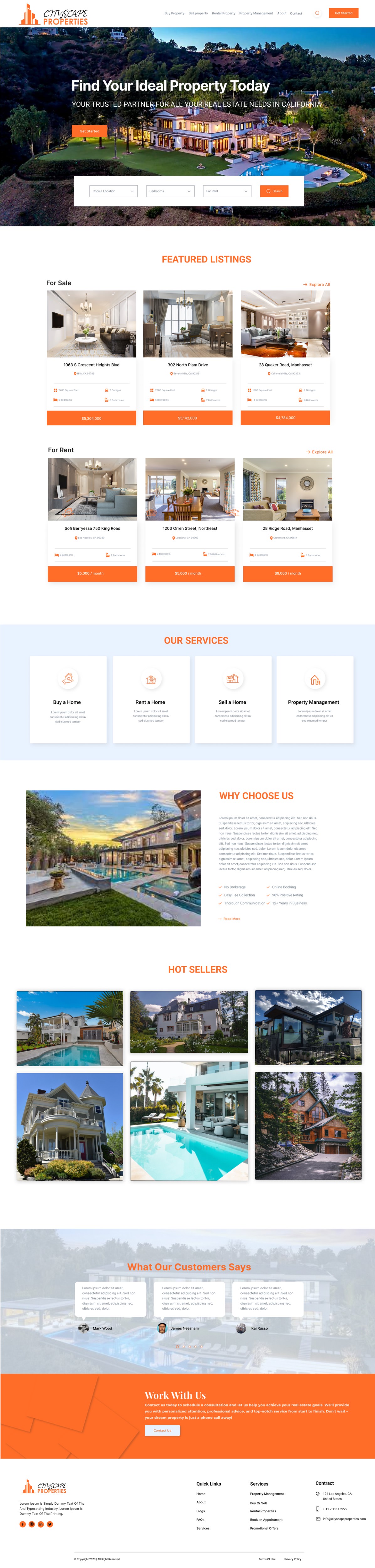 Property management website example by One Eleven Web Design