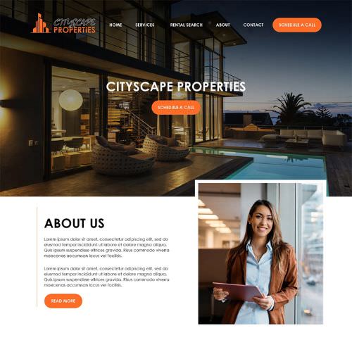 Property management website example by One Eleven Web Design