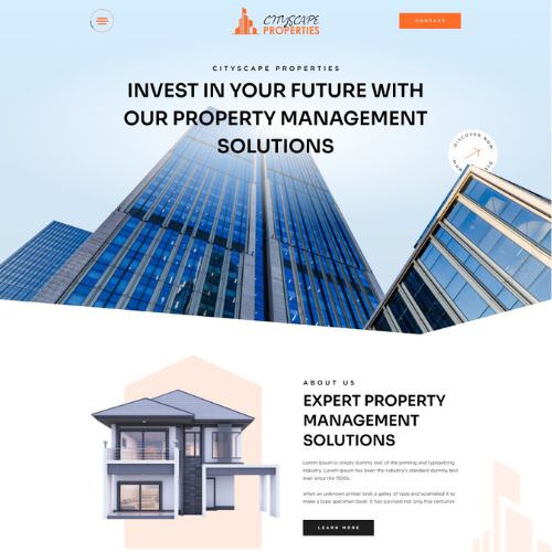 Property management website example by One Eleven Web Design
