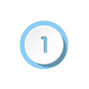 #1 in a raised circle