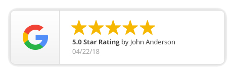 Google five star review example