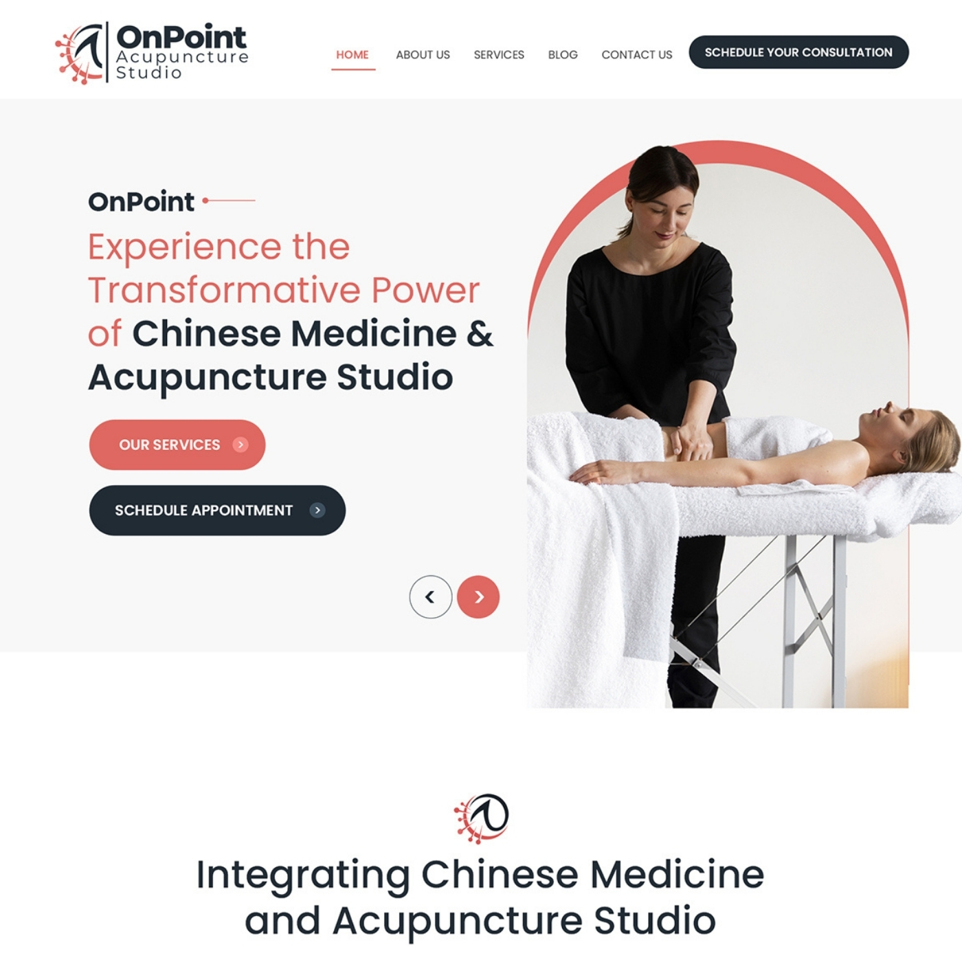 Acupuncturist website example by One Eleven Web Design