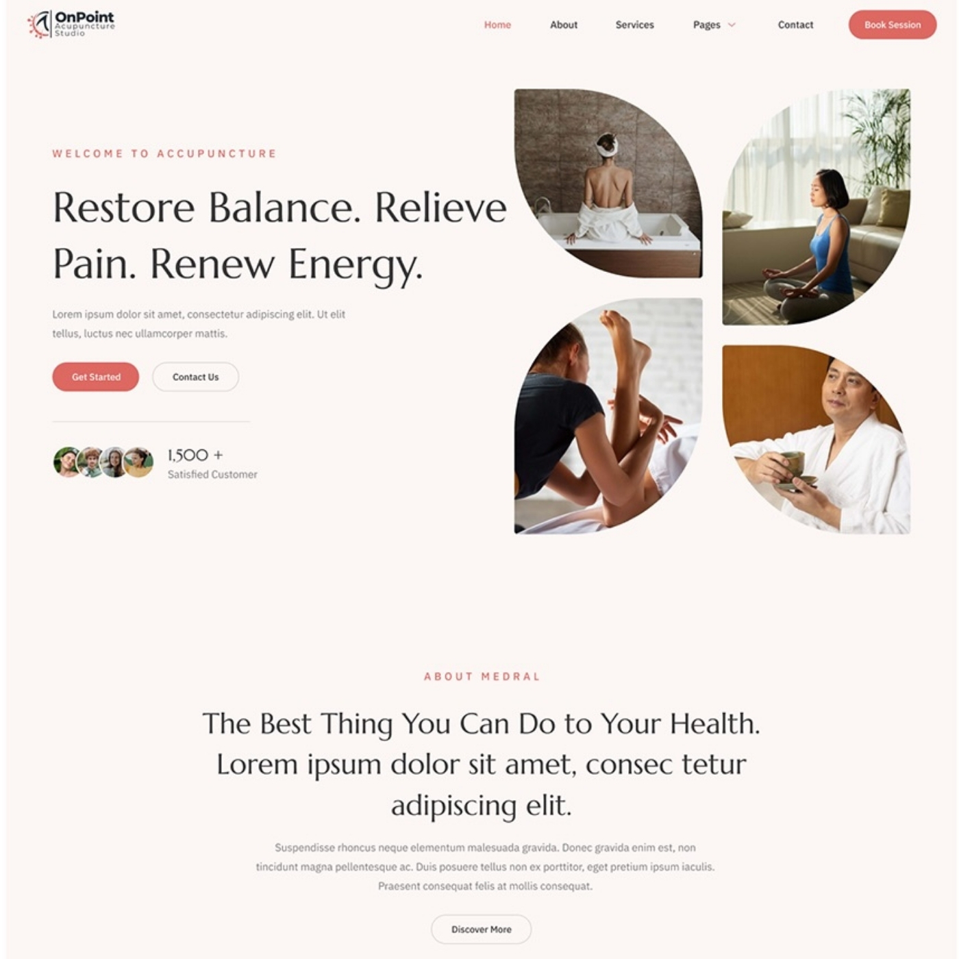 Acupuncturist website example by One Eleven Web Design
