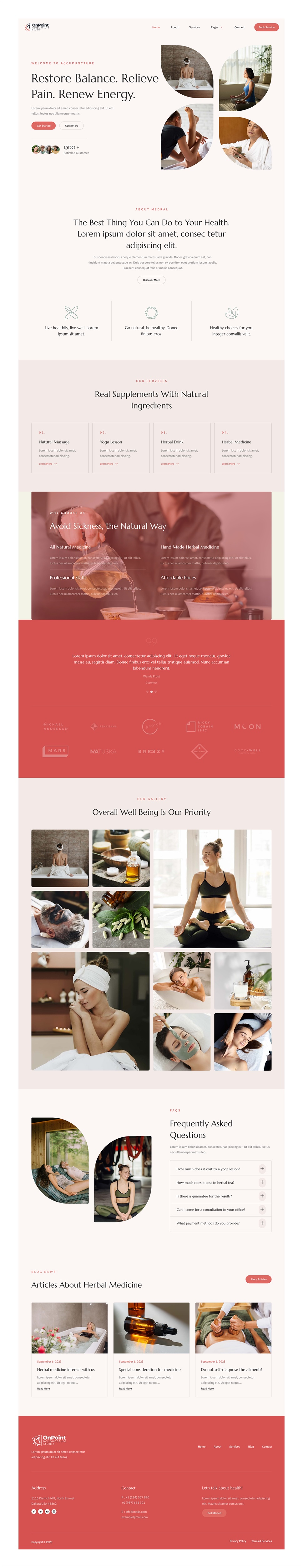 Acupuncturists website example by One Eleven Web Design
