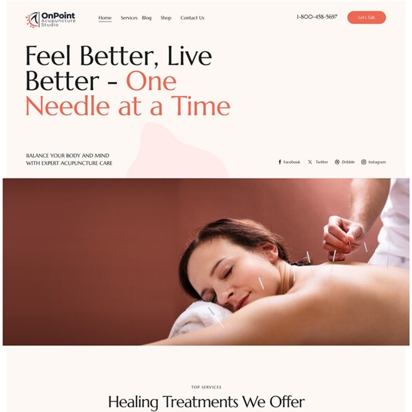 Acupuncturist website example by One Eleven Web Design